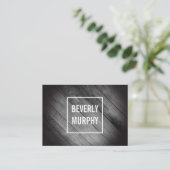 Carte De Visite Bois désossé avec élégance et Vignette (Debout devant)