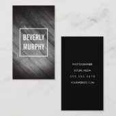 Carte De Visite Bois désossé avec élégance et Vignette (Devant / Derrière)