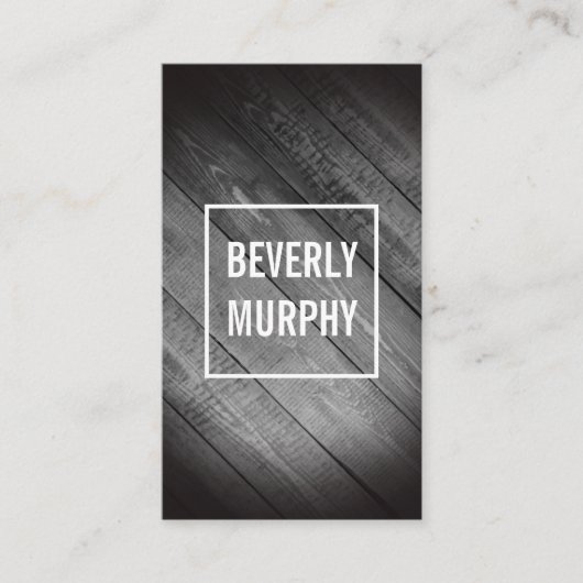 Carte De Visite Bois désossé avec élégance et Vignette (Devant)