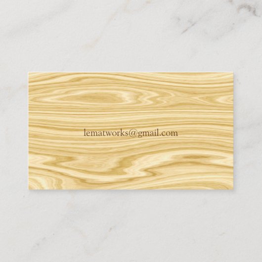 Carte De Visite Bois élégant 3 (Dos)