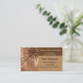 Carte De Visite Bois Et Approvisionnement En Oakley (Debout devant)