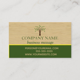 Carte De Visite Bois et arbre modifiables