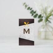 Carte De Visite Bois et blocs de feuillage | Culinaire (Debout devant)