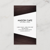 Carte De Visite Bois et blocs de feuillage | Culinaire (Dos)