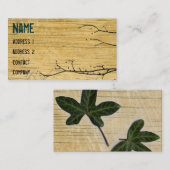 Carte de visite bois et ivoire (Devant / Derrière)