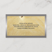 Carte De Visite Bois et métaux | Logo du marteau (Dos)