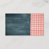 Carte De Visite Bois et tissu de table (Dos)