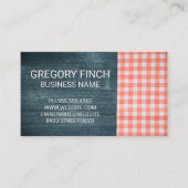 Carte De Visite Bois et tissu de table (Devant)