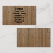 Carte De Visite Bois et vissé (Devant / Derrière)