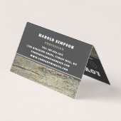 Carte De Visite Bois fissuré rustique Double fidélité (Dos)