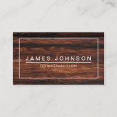 CARTE DE VISITE BOIS FONCÉ MODERNE ET MINIMAL - CONSTRUCTION (Devant)