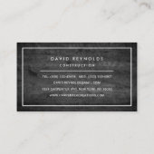 CARTE DE VISITE BOIS FONCÉ MODERNE ET MINIMAL - CONSTRUCTION (Dos)