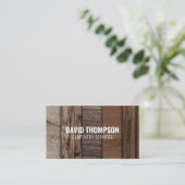 Carte De Visite Bois foncé Professionnel Charpentier Travailleur d (Debout devant)