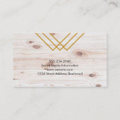 Carte De Visite Bois | Formes géométriques (Dos)