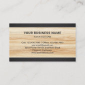 Carte De Visite Bois Grain Logistique Transport Camion de fret (Dos)