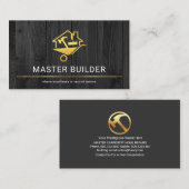 Carte De Visite Bois gris menuisier (Devant / Derrière)