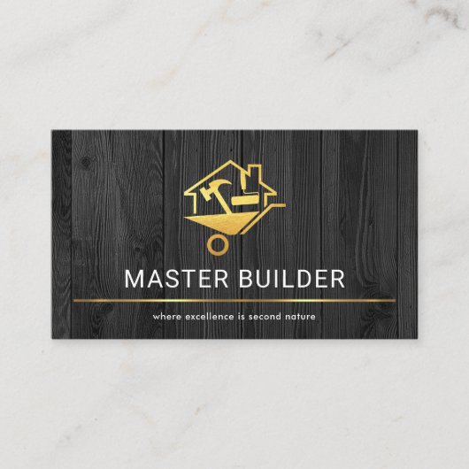 Carte De Visite Bois gris menuisier (Devant)