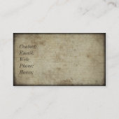 Carte De Visite Bois grognon teinté épais beige inspiré (Dos)