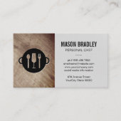 Carte De Visite Bois | Logo de restauration (Devant)