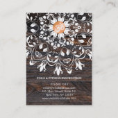 CARTE DE VISITE BOIS MANDALA LOGO CUSTOMISÉ YOGA INSTRUCTEUR (Dos)