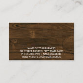 Carte De Visite Bois | Menuiserie et marteaux (Dos)