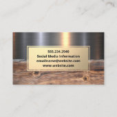 Carte De Visite Bois métallique | Industriel (Dos)