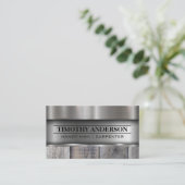 Carte De Visite Bois métallique | Matériaux de construction (Debout devant)