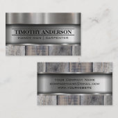 Carte De Visite Bois métallique | Matériaux de construction (Devant / Derrière)