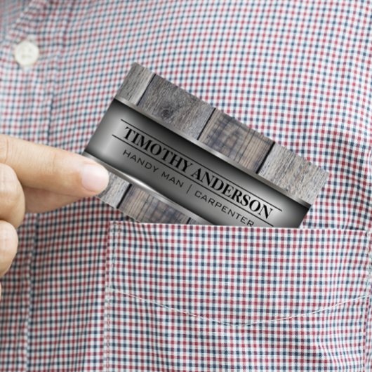 Carte De Visite Bois métallique | Matériaux de construction