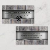 Carte De Visite Bois métallique | Matériel de construction | Armat (Devant / Derrière)