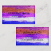 Carte De Visite Bois moderne couleur professionnelle look #15 (Devant / Derrière)