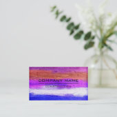 Carte De Visite Bois moderne couleur professionnelle look #15 (Debout devant)