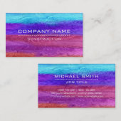 Carte De Visite Bois moderne couleur professionnelle look #17 (Devant / Derrière)