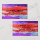 Carte De Visite Bois moderne couleur professionnelle look #7 (Devant / Derrière)