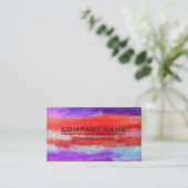 Carte De Visite Bois moderne couleur professionnelle look #7 (Debout devant)