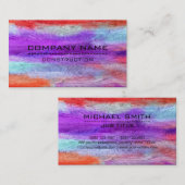 Carte De Visite Bois moderne couleur professionnelle look #8 (Devant / Derrière)