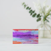 Carte De Visite Bois moderne couleur professionnelle look #8 (Debout devant)