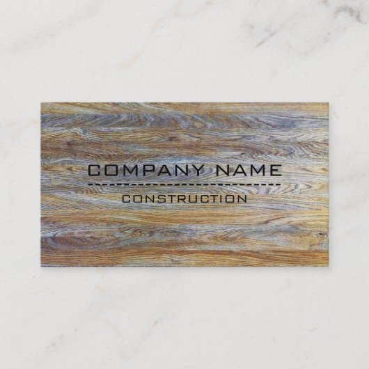 Carte De Visite Bois moderne professionnel #8 de construction (Devant)