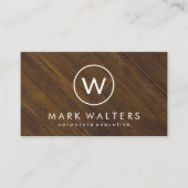 Carte De Visite Bois monogramme (Devant)