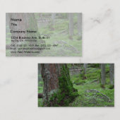Carte De Visite Bois moussus de forêts d'arbres (Devant / Derrière)
