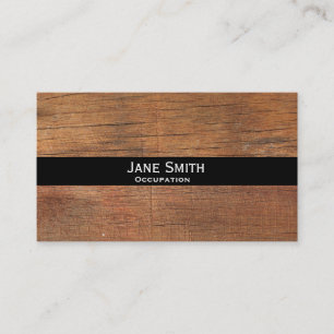 Carte De Visite Bois naturel élégant moderne tendance personnalisa