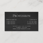 Carte De Visite Bois naturel Grains Noir Bois planches Moderne (Dos)