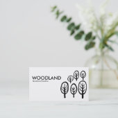 Carte De Visite Bois - Noir sur Blanc (Debout devant)