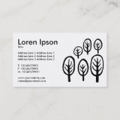 Carte De Visite Bois - Noir sur Blanc (Dos)