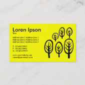 Carte De Visite Bois - Noir sur Jaune (Dos)