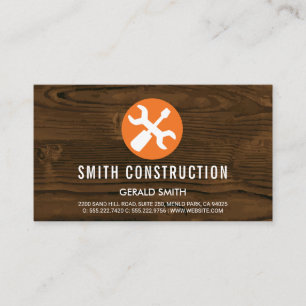 Carte De Visite Bois Outils de charpenterie de construction
