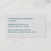 Carte De Visite Bois paisible / Vert foncé (Dos)