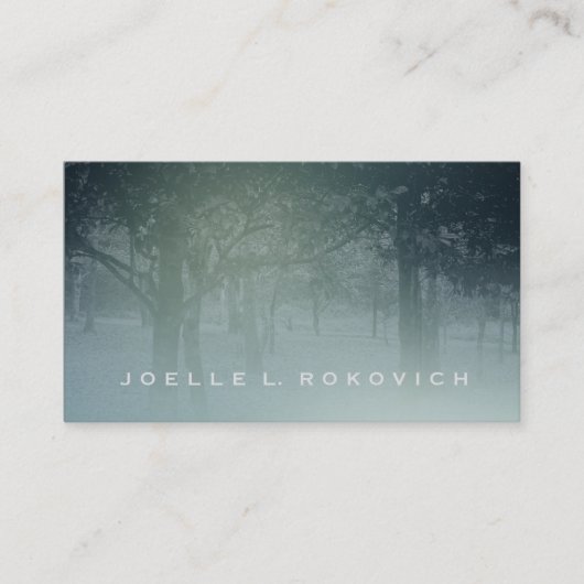 Carte De Visite Bois paisible / Vert foncé (Devant)