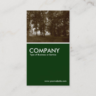 Carte De Visite Bois, Parc Bute Cardiff - Vert foncé