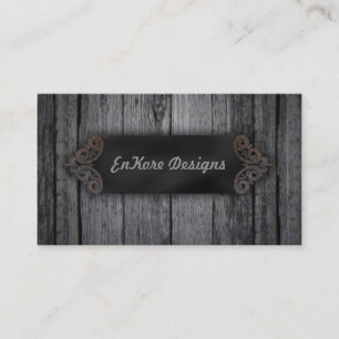 Carte De Visite Bois patiné
